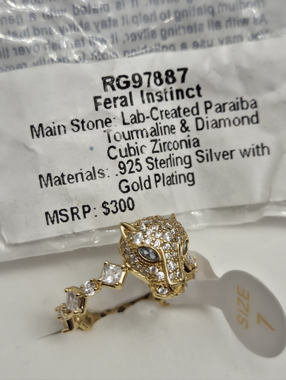 Bomb Party Vermeil Jaguar Ring